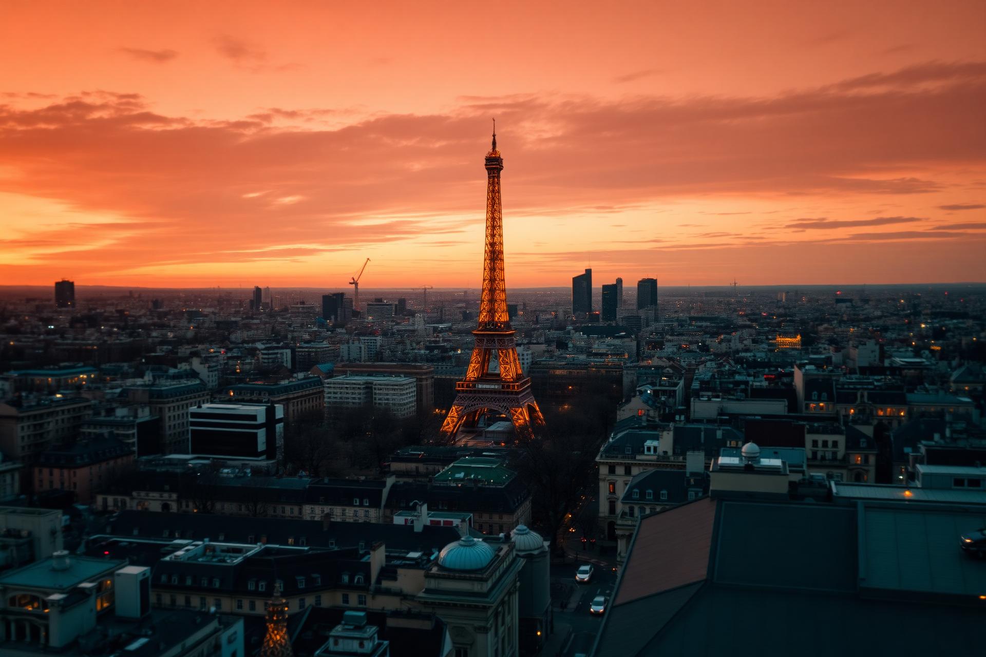 Paris at golden hour